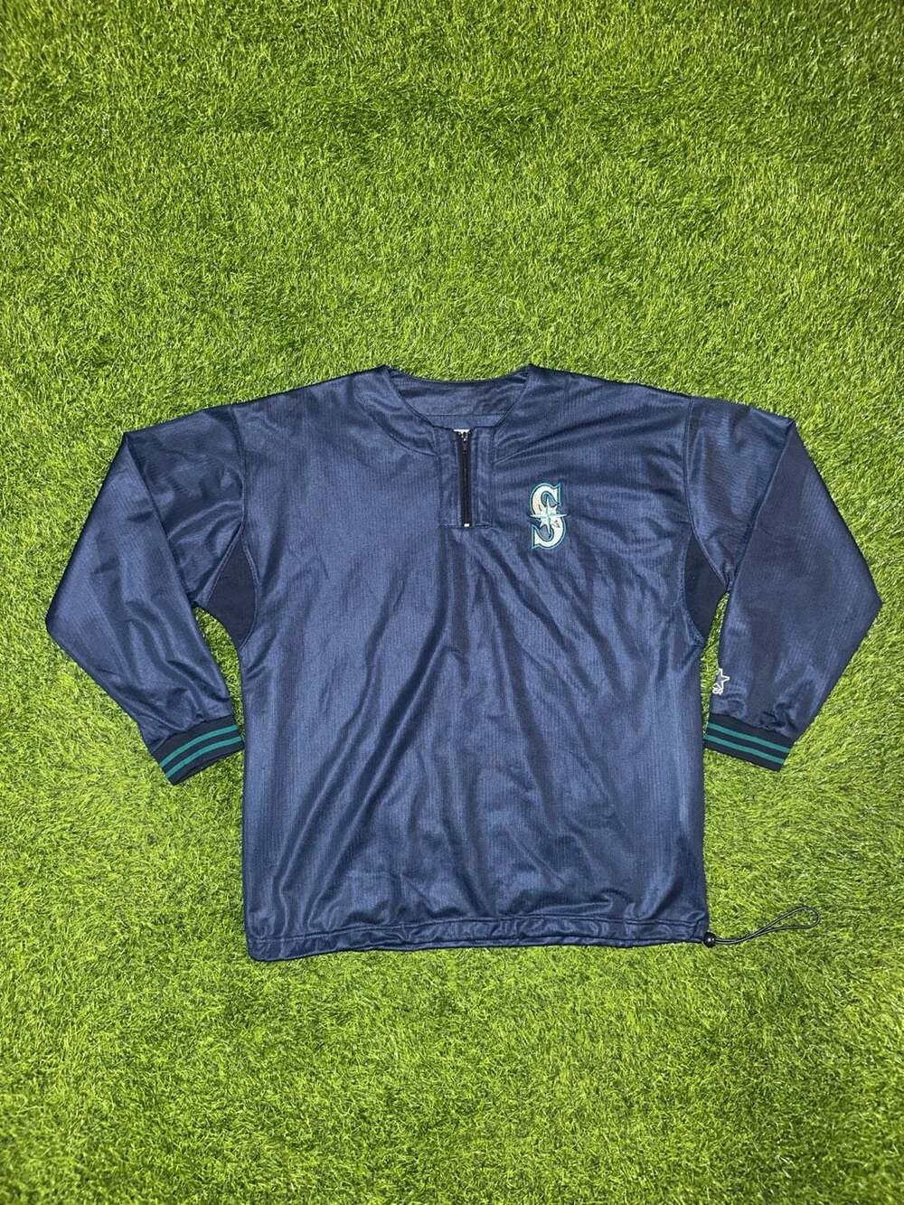 Starter Seattle Mariners MLB Pullover Jacket Size M Navy